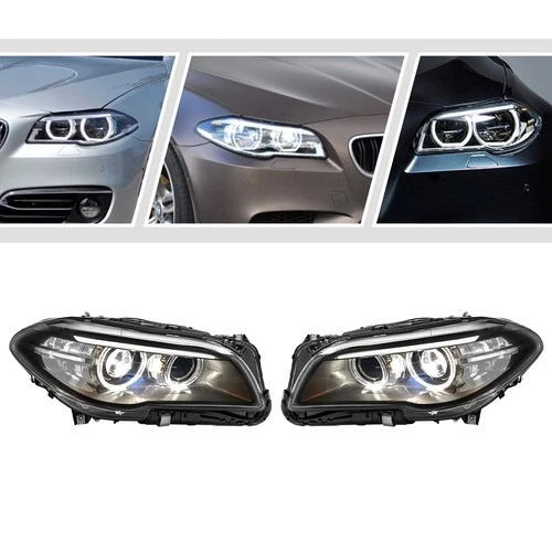 Pair Headlight For 2014 2015 2016 2017 BMW 5 series F10 550i 535i 528i Xenon HID Foto 4 de 4