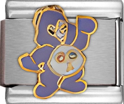 Licensed Care Bears Share Bear Italian Charm Enamel Bracelet 9mm Link Retro