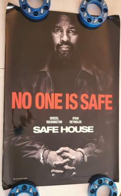#ad 2 SAFE HOUSE Rolled Original Movie Poster 27x40quot; #x27;NO ONE IS SAFE#x27; Washington $29.99