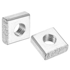 25Pcs tuercas M4x8x3 cuadradas, para acero al carbono zincado rosca gruesa