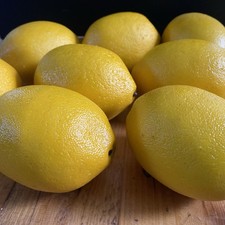 8 Artificial Faux Yellow Lemons  Lifelike Fake Fruit  Home Kitchen Decor Lemon