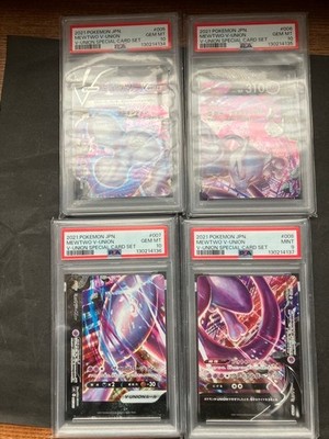 PSA 10 9 Mewtwo V-UNION 005 006 007 008 Sequential Japanese
