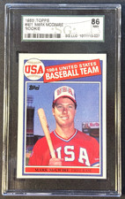 1985 Topps #401 MARK MCGWIRE Rookie 1984 USA Team Baseball Card SGC NM+ 86. rookie card picture