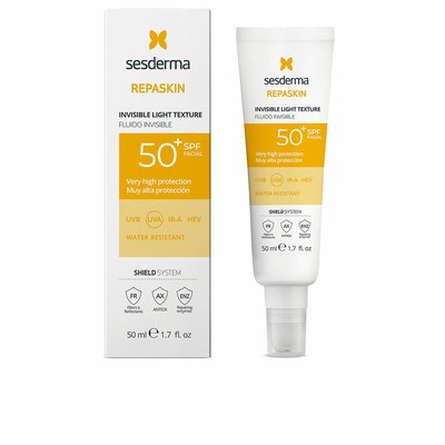 Sonnenschutzcreme für das Gesicht Sesderma REPASKIN Weiß Flüssigkeit Invisibl