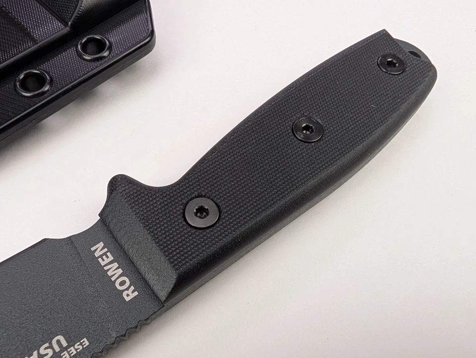 ESEE Model 4 Gunsmoke Knife Black G10 Handle Carbon Steel + Clip Plate + Sheath - Image 4 of 4