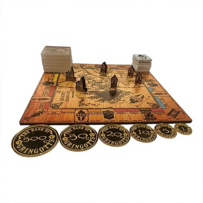 Holz Harry Potter Stil Monopoly Brettspiel, Magisches Thema Strategie Familie Set