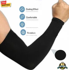 1Pair UV Protection Arm Sleeves Cooling Nylon Outdoor Cycling Hiking Sports