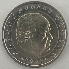2 Euro Kursmünze Monaco 2003, Fürst Rainer III, unz.