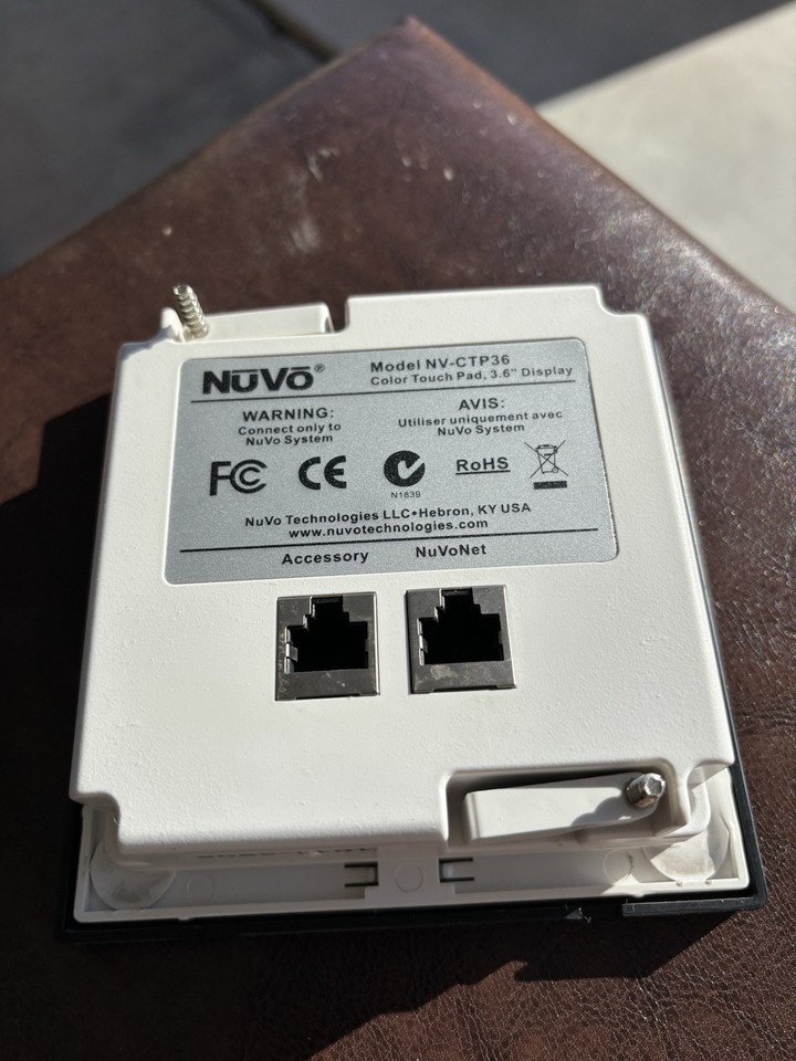 NuVo Color Touch Pad 3.6” Display Essentia Concerto NV-CTP36 Pre-Owned ...