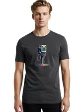 Payphone-Melting-1 Mens Graphic Tee, 100% Cotton, Casual Summer Wear