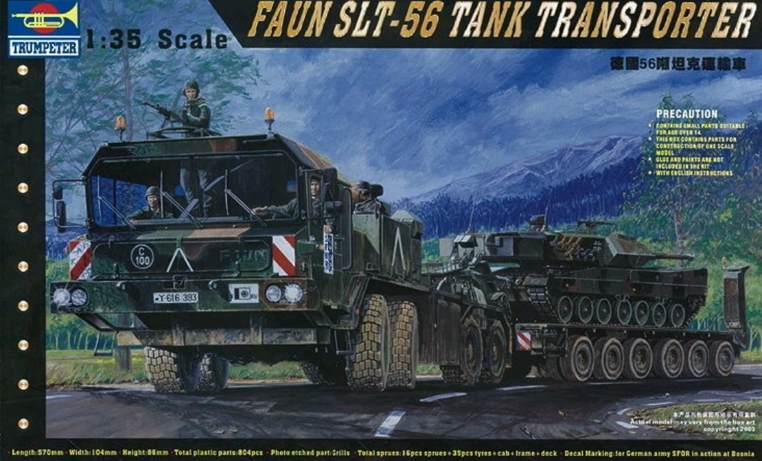 Trumpeter  1/35 Scale  Faun SLT-56 Tank Transporter Model Kit 00203