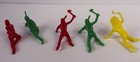 Vintage 3”Tim- Mee Toys Frontiersman , Indians  Lot Of 24.  Red / Yellow / Green — photo 3