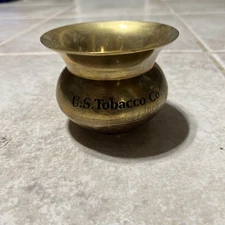 U.S. Tobacco Co. Mini Brass Spittoon Ashtray Ashtoon 4.25”x 3.25”