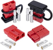 50 amp battery quick connect disconnect plug kit 4 pcs for 6 12 gauge cables