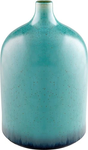 Traditional Turquoise Ceramic Vase for Home - Picture 1 of 3
