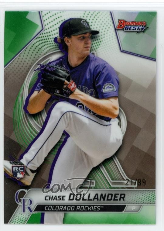 2025 Bowman's Best Green Refractor 21/99 Chase Dollander #30 Rookie RC p8v