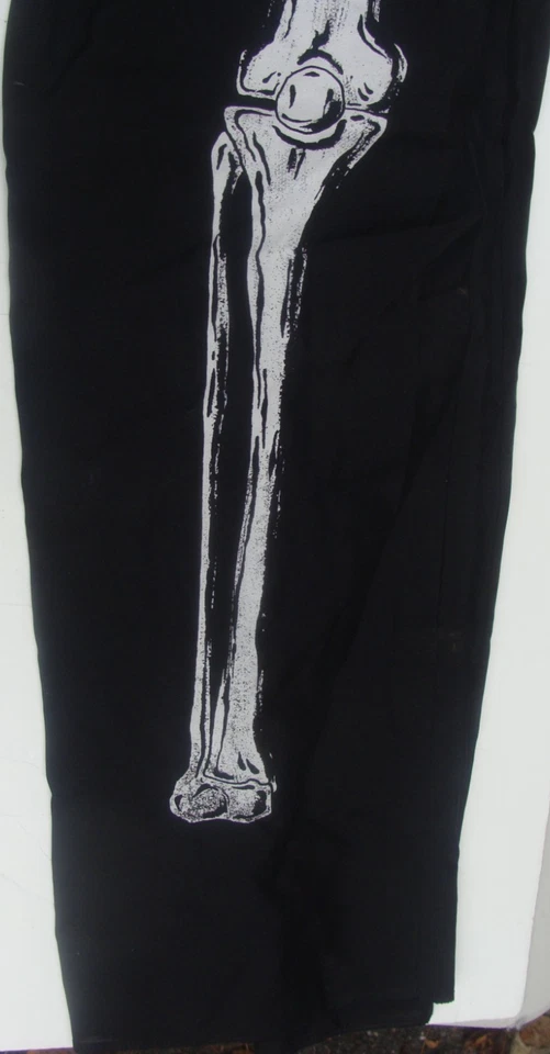 Disfraz Esqueleto Completo Adulto Hueso Papá Traje Chaqueta Pantalones Máscara de Goma XXL Foto 3 de 4