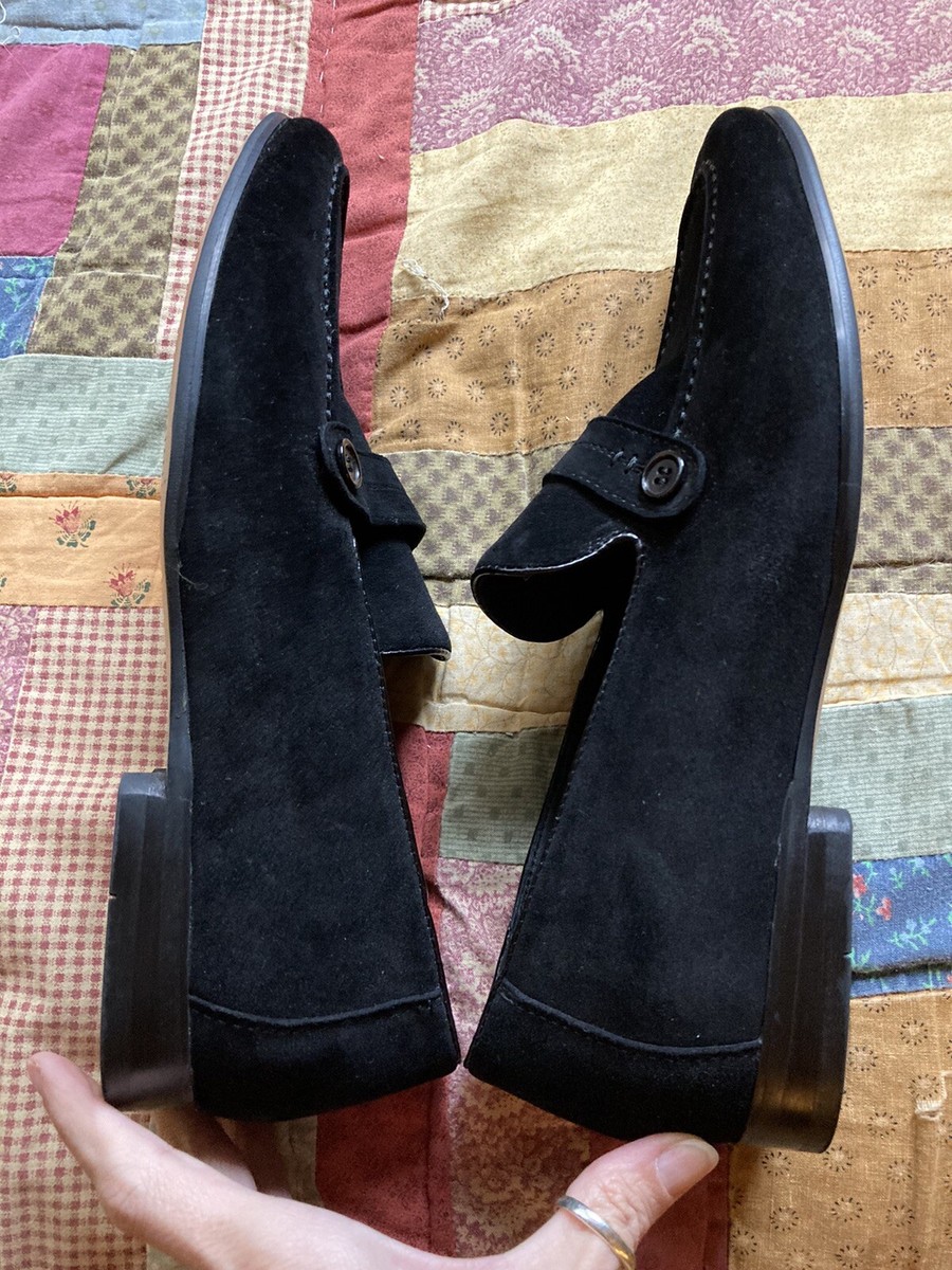 Robert Graham Black Velvet Slip On Loafers Men display picture 2