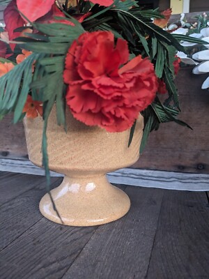 Vintage 1979 F.T.D. USA Beige Pedestal Planter
