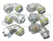 LOT OF 6 NEW HUBBELL 3423 3/4" LIQUID TIGHT 90  CONNECTOR