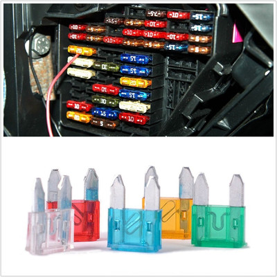 100 X Mixed Color Assorted Car Small Size Blade Fuse Kit 5/7.5/10/15/20/25/30AMP