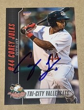 Corey Julks SIGNED 2017 Tri City ValleyCats Team Card Astros White Sox RC Auto