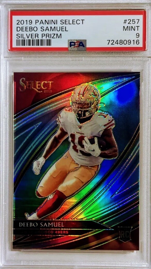 2019 Deebo Samuel Panini Select Silver Prizm Rookie RC #257 PSA 9