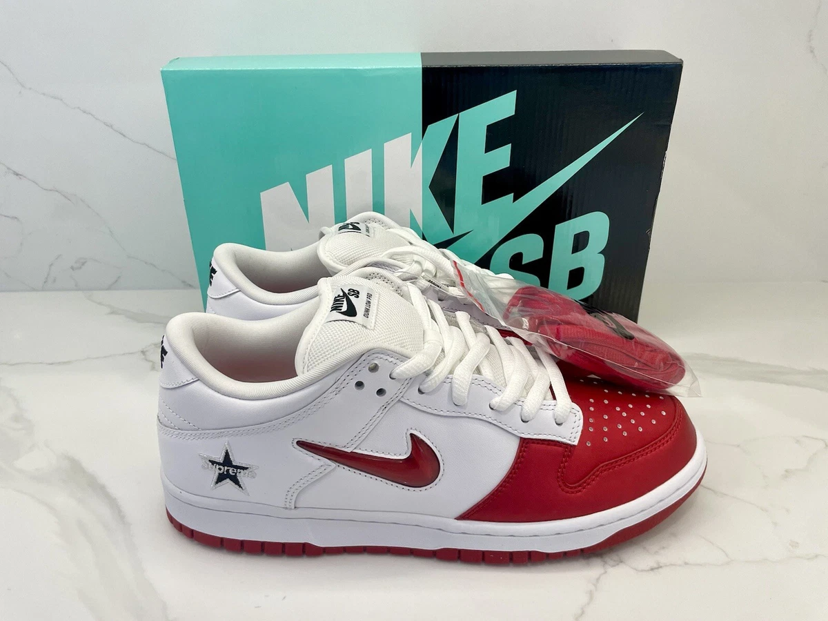 Nike Supreme x Dunk SB Low Varsity Red for Sale | Authenticity