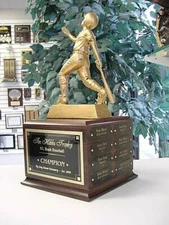 FANTASY BASEBALL TROPHY CHAMPION 16 YEAR PERPETUAL TROPHY HEAVY RESIN BATTER @