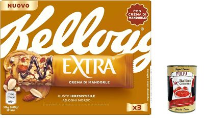3x Kellogg's Extra Barretta Crema di Mandorle Mandelcremeriegel 105g+Polpa 400g