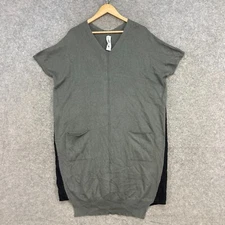 MA Dainty Womens Dress Size M Medium Green Black Short Sleeve Pockets 48508