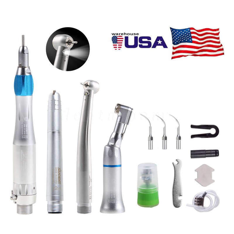 Dental NSK Type LED PANA MAX High Speed Handpiece+Air Scaler+Low Speed EX203C 2H