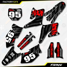 Black & Red Fierce Racing Graphics Kit fits 04-06 Suzuki RMZ250 Sticker RMZ 250
