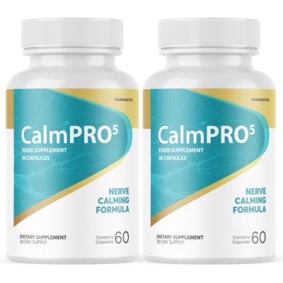Calm Pro 5 Nerve Support Pills Calming Supplement  - 2 Bottles