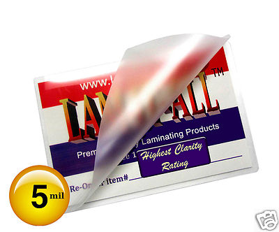 LAM-IT-ALL Hot 5 Mil Business Card Laminating Pouches 2.25 x 3.75 [100/pk]  Clear | eBay