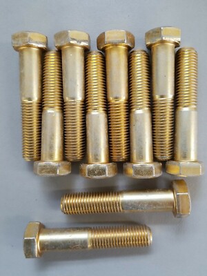 (10) M16-2.0x80 Class 8.8 HH CL8.8 Cap Screw Yellow & Zinc 