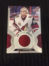 17-18 UD SERIES 1 GAME USED JERSEY LOUIS DOMINGUE(GJ-DO)!!