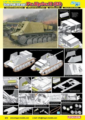 Dragon 6721 1/35 5cm PaK 38 auf Pz.Kpfw.II (Sf) Model Kit