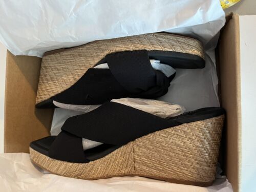Vivaia Women’s Wedge Sandal Black Laura Size 11 NEW 3-1/2” Heel Fast Ship - Picture 11 of 15