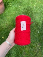 Axminster Rug Wool Yarn - Bright Red Colour - For Rug Making and Tufting