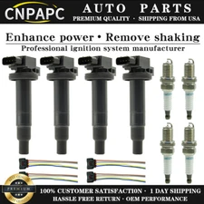 CNPAPC Ignition Coil UF316 & Spark Plug For Toyota Yaris Prius XA XB Echo(4PACK)