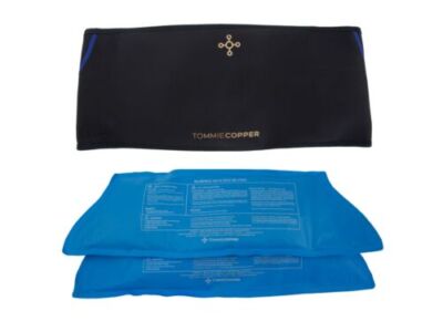 Tommie Copper Unisex Schulter-Wärme Kälte Wickel Schwarz Mit Gel-Packs NEU