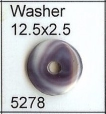 5278 Washer Wampum Bead Quahog Top Drilled