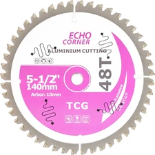 5-1/2-Inch (10Mm Arbor) Aluminium Cutting Circular Saw Blade, Fast Fine Cut Alum