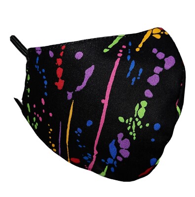 Paint Splatter Print Face Mask Adult/Kid Sizes