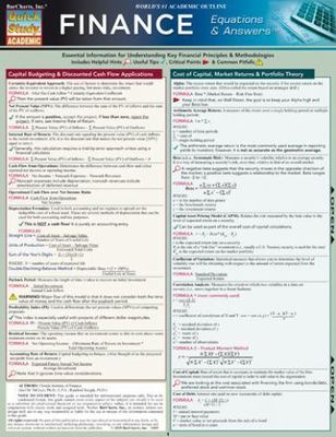 Finance Equations Answers  Quick Study Academic Bar Charts