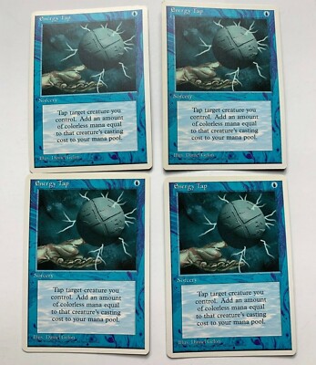 blue energy cards mtg ENERGY TAP BLUE MTG 4th 4x Magic the Gathering Cards