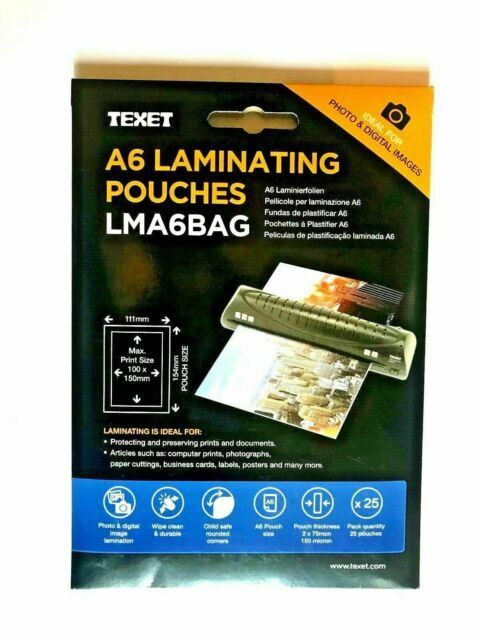texet laminating pouches