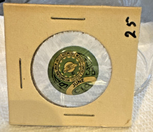 VINTAGE! June 1938 International Union United Automobile Workers Pin C.I.O.