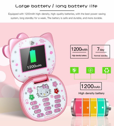Unlocked Hello Kitty K688 Flip Cute Mini Cellphone For Women Girls Kids Dual Sim - Picture 3 of 21